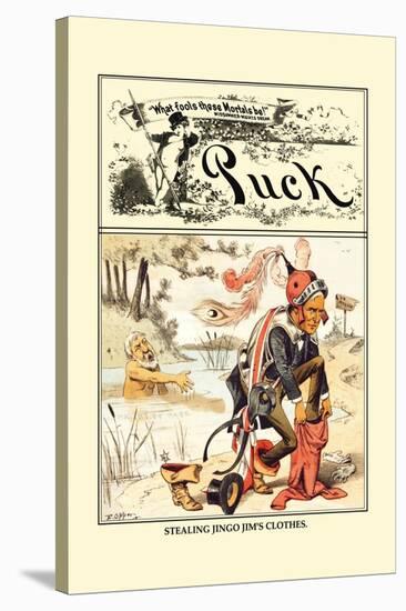 Puck Magazine: Stealing Jingo Jim's Clothes-Frederick Burr Opper-Stretched Canvas