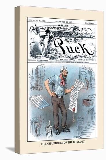 Puck Magazine: The Absurdities of the Boycott-Frederick Burr Opper-Stretched Canvas