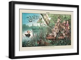 Puck Magazine: The Administration Decoy Duck-Bernhard Gillam-Framed Art Print