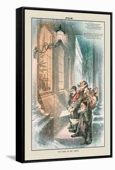 Puck Magazine: The Carol of the Waits-Joseph Keppler-Framed Stretched Canvas