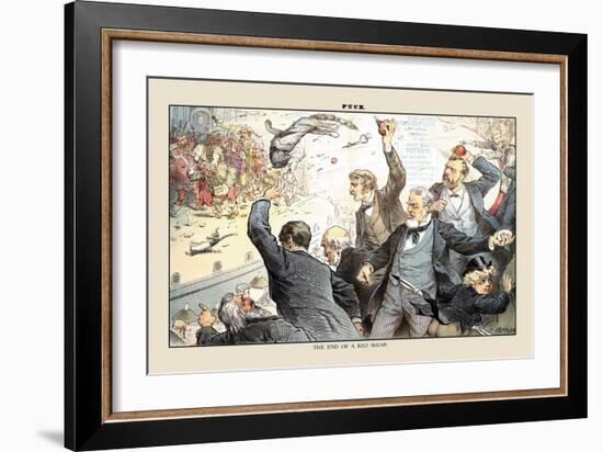 Puck Magazine: The End of a Bad Show-Joseph Keppler-Framed Art Print