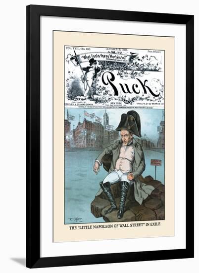 Puck Magazine: The Little Napoleon of Wall Street in Exile-Frederick Burr Opper-Framed Art Print