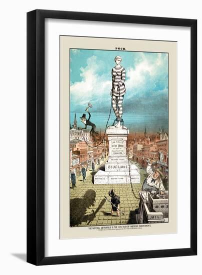 Puck Magazine: The National Metropolis-Joseph Keppler-Framed Art Print