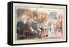 Puck Magazine: The Old and the New Year-Joseph Keppler-Framed Stretched Canvas