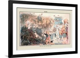 Puck Magazine: The Old and the New Year-Joseph Keppler-Framed Art Print