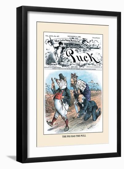 Puck Magazine: The Pig Has the Pull-Bernhard Gillam-Framed Art Print