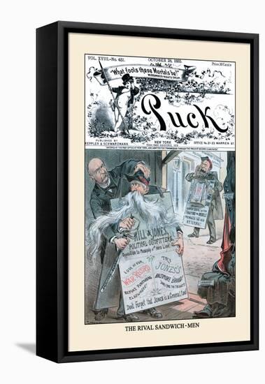 Puck Magazine: The Rival Sandwich-Men-Eugene Zimmerman-Framed Stretched Canvas