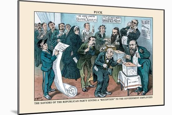 Puck Magazine: The Saviors of the Republican Party-Frederick Burr Opper-Mounted Art Print