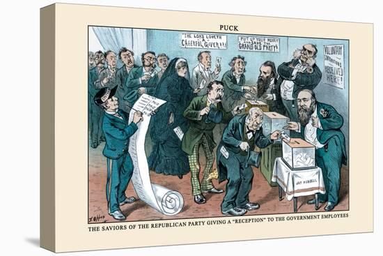 Puck Magazine: The Saviors of the Republican Party-Frederick Burr Opper-Stretched Canvas