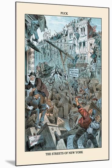 Puck Magazine: The Streets of New York-Eugene Zimmerman-Mounted Art Print