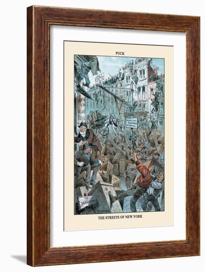 Puck Magazine: The Streets of New York-Eugene Zimmerman-Framed Art Print