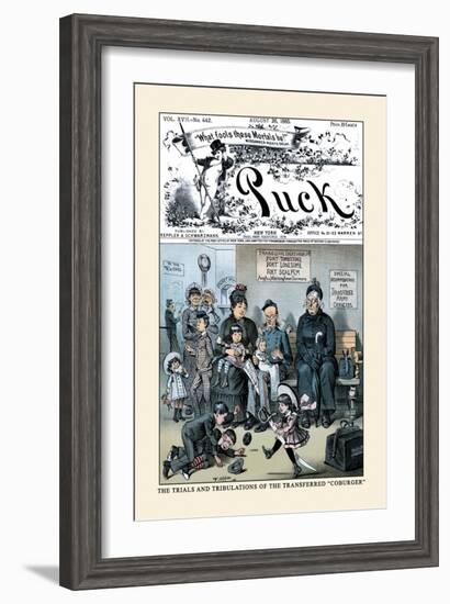 Puck Magazine: The Trials and Tribulations of the Transferred Coburger-Frederick Burr Opper-Framed Art Print