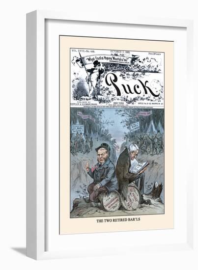 Puck Magazine: The Two Retired Bar'ls-Eugene Zimmerman-Framed Art Print