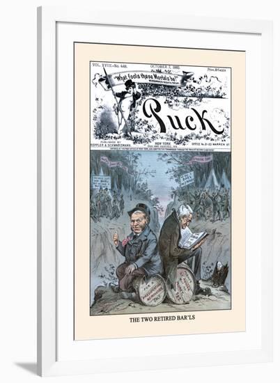 Puck Magazine: The Two Retired Bar'ls-Eugene Zimmerman-Framed Art Print