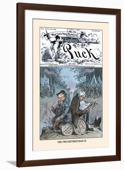 Puck Magazine: The Two Retired Bar'ls-Eugene Zimmerman-Framed Art Print