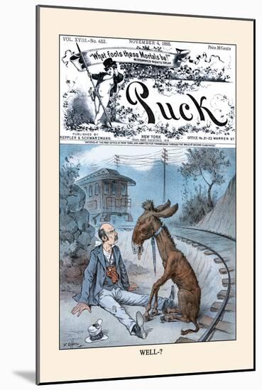 Puck Magazine: Well?-Frederick Burr Opper-Mounted Art Print