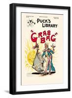 Puck's Library: Grab Bag-Frederick Burr Opper-Framed Art Print