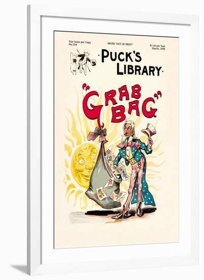 Puck's Library: Grab Bag-Frederick Burr Opper-Framed Art Print