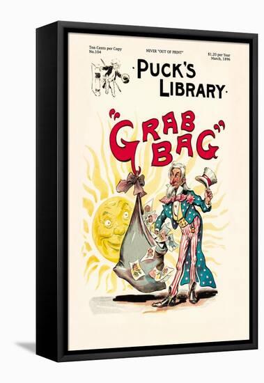 Puck's Library: Grab Bag-Frederick Burr Opper-Framed Stretched Canvas