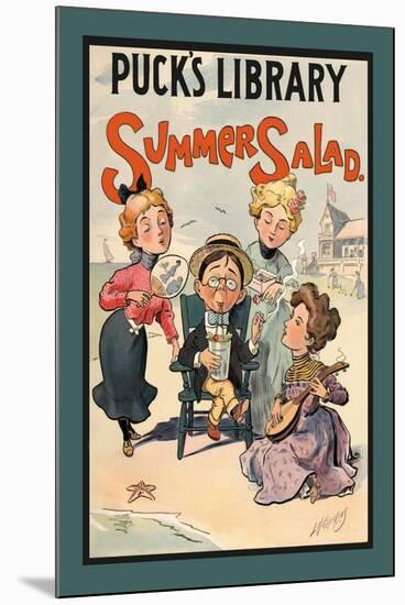 Puck's Library: Summer Salad-null-Mounted Art Print