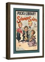 Puck's Library: Summer Salad-null-Framed Art Print