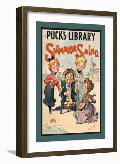 Puck's Library: Summer Salad-null-Framed Art Print