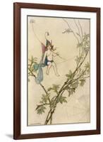 Puck Seated on a Spider's Thread-Warwick Goble-Framed Photographic Print