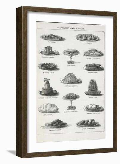 Puddings and Pastry-Isabella Beeton-Framed Giclee Print
