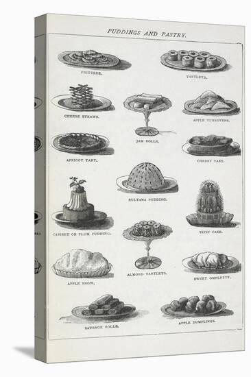 Puddings and Pastry-Isabella Beeton-Stretched Canvas