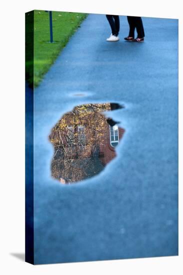 Puddle in Street-Felipe Rodríguez-Stretched Canvas