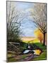 Puddle on the Path-Michel Bultet-Mounted Giclee Print
