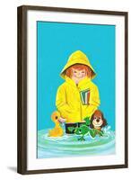 Puddles of Fun - Jack & Jill-Jack Weaver-Framed Giclee Print