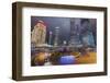 Pudong Financial District at Night, Shanghai, China, Asia-G & M Therin-Weise-Framed Photographic Print