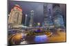 Pudong Financial District at Night, Shanghai, China, Asia-G & M Therin-Weise-Mounted Photographic Print