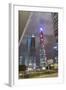 Pudong Financial District at Night, Shanghai, China, Asia-G & M Therin-Weise-Framed Photographic Print