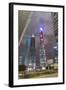 Pudong Financial District at Night, Shanghai, China, Asia-G & M Therin-Weise-Framed Photographic Print