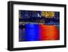 Pudong reflections Night Lights Huangpu River Cityscape Shanghai China-William Perry-Framed Photographic Print