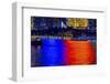Pudong reflections Night Lights Huangpu River Cityscape Shanghai China-William Perry-Framed Photographic Print