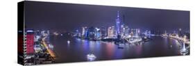 Pudong Skyline across the Huangpu River, Shanghai, China-Jon Arnold-Stretched Canvas