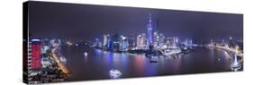Pudong Skyline across the Huangpu River, Shanghai, China-Jon Arnold-Stretched Canvas