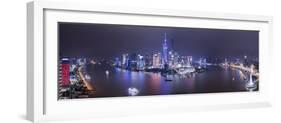 Pudong Skyline across the Huangpu River, Shanghai, China-Jon Arnold-Framed Photographic Print