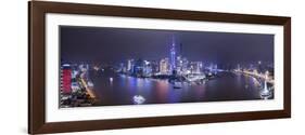 Pudong Skyline across the Huangpu River, Shanghai, China-Jon Arnold-Framed Photographic Print