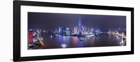 Pudong Skyline across the Huangpu River, Shanghai, China-Jon Arnold-Framed Photographic Print