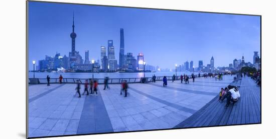 Pudong Skyline across the Huangpu River, the Bund, Shanghai, China-Jon Arnold-Mounted Photographic Print