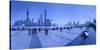 Pudong Skyline across the Huangpu River, the Bund, Shanghai, China-Jon Arnold-Stretched Canvas