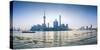 Pudong Skyline across the Huangpu River, the Bund, Shanghai, China-Jon Arnold-Stretched Canvas