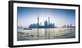 Pudong Skyline across the Huangpu River, the Bund, Shanghai, China-Jon Arnold-Framed Photographic Print