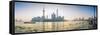 Pudong Skyline across the Huangpu River, the Bund, Shanghai, China-Jon Arnold-Framed Stretched Canvas