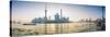 Pudong Skyline across the Huangpu River, the Bund, Shanghai, China-Jon Arnold-Stretched Canvas