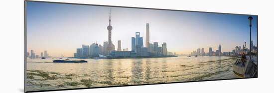 Pudong Skyline across the Huangpu River, the Bund, Shanghai, China-Jon Arnold-Mounted Photographic Print